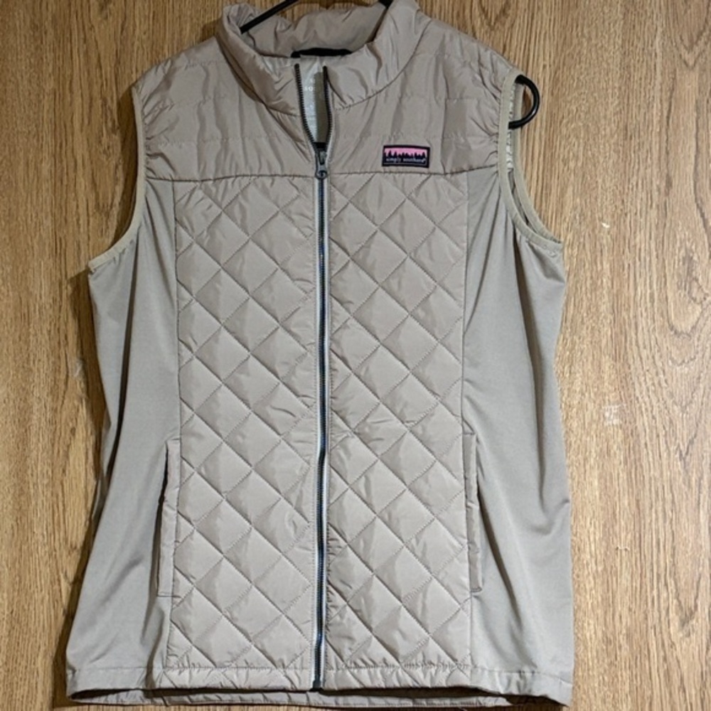 Simply Southern Women's Tan Quilted Vest
